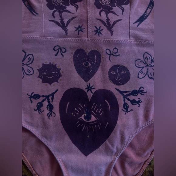 Serpent & Bow Madder Root Dyed Leotard underwear swimsuit - Picture 4 of 15